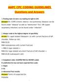 AAPC CPC Coding Guidelines Exam &lpar;Latest 2026 &sol; 2027 Update&rpar; Questions and Verified Answers &vert; 100&percnt; Correct &vert; Grade A&plus;