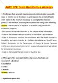 AAPC CPC Exam Questions &lpar;Latest 2026 &sol; 2027 Update&rpar; Questions and Verified Answers &vert; 100&percnt; Correct &vert; Grade A&plus;