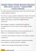 Dunphy Chapter 8-Study Questions Questions  with Correct Answers &vert; Updated &lpar;100&percnt;  Correct Answers&rpar;