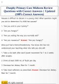 Dunphy Primary Care Midterm Review  Questions with Correct Answers &vert; Updated  &lpar;100&percnt; Correct Answers&rpar;