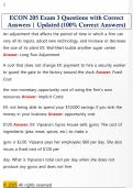 ECON 205 Exam 3 Questions with Correct  Answers &vert; Updated &lpar;100&percnt; Correct Answers&rpar;