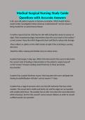 Medical-Surgical Nursing Study Guide Questions with Accurate Answers
