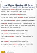 engr 102 exam 2 Questions with Correct  Answers &vert; Updated &lpar;100&percnt; Correct Answers&rpar; 