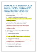 FEMA IS-100&period;C EXAM&ndash; INTRODUCTION TO THE  INCIDENT COMMAND SYSTEM ACTUAL PREP  QUESTIONS AND WELL REVISED ANSWERS -  LATEST AND COMPLETE UPDATE WITH  VERIFIED SOLUTIONS &ndash; ASSURED PASS 