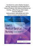 Lewis&rsquo;s Medical-Surgical Nursing &lpar;12th Edition&rpar; &ndash; Harding&comma; Kwong&comma; Hagler&comma; Reinisch &vert; Complete Test Bank with Correct Answers & Rationales