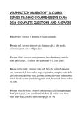 WASHINGTON MANDATORY ALCOHOL SERVER TRAINING COMPREHENSIVE EXAM 2026 COMPLETE QUESTIONS AND ANSWERS