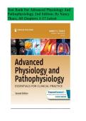 Test Bank For Advanced Physiology and Pathophysiology&comma; 2nd Edition&comma; By Nancy Tkacs&comma; All Chapters 1-17 LATEST