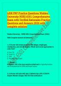 LEIK FNP Practice Questions Walden University NURS 6501 Comprehensive Exam with Verified Rationales Practice Questions and Answers 2026 