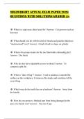 MILLWRIGHT ACTUAL EXAM PAPER 2026 QUESTIONS WITH SOLUTIONS GRADED A