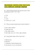 MILLWRIGHT CERTIFICATION TEST BANK 2026 COMPLETE ANSWERS VERIFIED