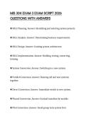MIS 304 EXAM 3 EXAM SCRIPT 2026 QUESTIONS WITH ANSWERS