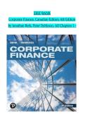 Test Bank for Corporate Finance&comma; 6th Canadian Edition by Jonathan Berk&comma; Peter DeMarzo - All Chapters 1 to 31 &vert;bComplete Solution &vert; Grade A&plus;