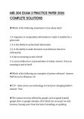 MIS 304 EXAM 3 PRACTICE PAPER 2026 COMPLETE SOLUTIONS
