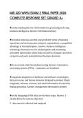 MIS 320 WWU EXAM 2 FINAL PAPER 2026 COMPLETE RESPONSE SET GRADED A&plus;
