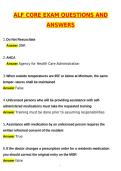 ALF CORE EXAM &lpar;Latest 2026 &sol; 2027 Update&rpar; Questions and Verified Answers &vert; 100&percnt; Correct &vert; Grade A&plus;
