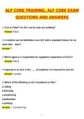 ALF Core Training&comma; ALF CORE EXAM &lpar;Latest 2026 &sol; 2027 Update&rpar; Questions and Verified Answers &vert; 100&percnt; Correct &vert; Grade A&plus;