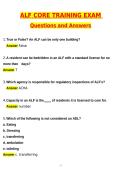 Alf Core Training Test &lpar;Latest 2026 &sol; 2027 Update&rpar; Questions and Verified Answers &vert; 100&percnt; Correct &vert; Grade A&plus;