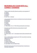 MICROBIOLOGY EXAM WITH ALL CORRECT ANSWERS
