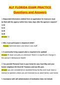 ALF Florida Exam Practice &lpar;Latest 2026 &sol; 2027 Update&rpar; Questions and Verified Answers &vert; 100&percnt; Correct &vert; Grade A&plus;