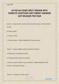 CFI FOI test EXAM LATEST VERSION WITH COMPLETE QUESTIONS AND CORRECT ANSWERS JUST RELEASED THIS YEAR