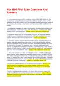 Nur 3890 Final Exam Questions And Answers