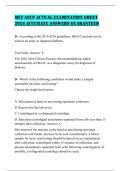 MLT ASCP ACTUAL EXAMINATION SHEET 2026 ACCURATE ANSWERS GUARANTEED
