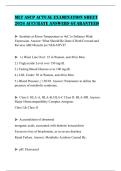 MLT ASCP ACTUAL EXAMINATION SHEET 2026 ACCURATE ANSWERS GUARANTEED