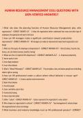 WGU D351 Human Resource Management &vert; 200&plus; Exam Questions with Verified Answers &vert; OA Study Guide