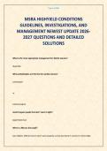 MSRA HIGHYIELD CONDITIONS GUIDELINES&comma; INVESTIGATIONS&comma; AND MANAGEMENT NEWEST UPDATE 2026-2027 QUESTIONS AND DETAILED SOLUTIONS