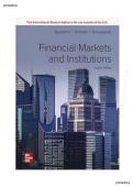 Test Bank with Solutions for Financial Markets and Institutions Anthony Saunders &vert; Comprehensive Coverage &vert; Rated A&plus; &vert; Updated Edition