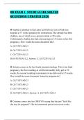 OB EXAM 1 STUDY GUIDE SOLVED QUESTIONS UPDATED 2026