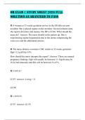 OB EXAM 1 STUDY SHEET 2026 FULL SOLUTION GUARANTEED TO PASS
