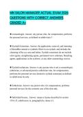 MN SALON MANAGER ACTUAL EXAM 2026 QUESTIONS WITH CORRECT ANSWERS GRADED A&plus;