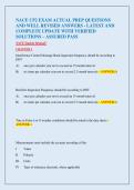 NACE CP2 EXAM ACTUAL PREP QUESTIONS  AND WELL REVISED ANSWERS - LATEST AND  COMPLETE UPDATE WITH VERIFIED  SOLUTIONS &ndash; ASSURED PASS 