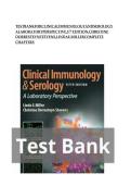 Test Bank for Clinical Immunology and Serology&colon; A Laboratory Perspective 5th Edition- &vert;ISBN&colon;9781719645966 