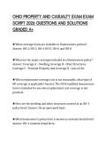 OHIO PROPERTY AND CASUALTY EXAM EXAM SCRIPT 2026 QUESTIONS AND SOLUTIONS GRADED A&plus;