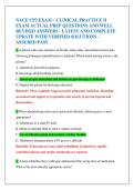 NACE CP2 EXAM &ndash; CLINICAL PRACTICE II  EXAM ACTUAL PREP QUESTIONS AND WELL  REVISED ANSWERS - LATEST AND COMPLETE  UPDATE WITH VERIFIED SOLUTIONS &ndash;  ASSURED PASS 