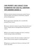 OHIO PROPERTY AND CASUALTY EXAM EXAMINATION TEST 2026 FULL QUESTIONS WITH ANSWERS GRADED A&plus;