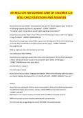 ATI REAL LIFE RN NURSING CARE OF CHILDREN 4
