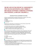 NR 509 ADVANCED PHYSICAL ASSESSMENT TEST BANK QUESTIONS AND CORRECT DETAILED ANSWERS &lpar;VERIFIED ANSWERS&rpar; 2026 EDITION &vert; ALREADY GRADED A&plus; 