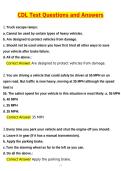 CDL Test &lpar;Latest 2026 &sol; 2027 Update&rpar; Questions and Verified Answers &vert; 100&percnt; Correct &vert; Grade A&plus;&period;
