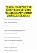WGU Pharmacology &vert; OA Study Guide &vert; Verified Q&A &vert; 2026 Updated &vert; NCC MERP & ADME