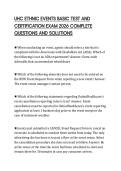 UHC ETHNIC EVENTS BASIC TEST AND CERTIFICATION EXAM 2026 COMPLETE QUESTIONS AND SOLUTIONS