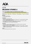 AQA GCSE RELIGIOUS STUDIES A Paper 2B Thematic Studies &lpar;including textual studies&rpar; QP MAY 2025 