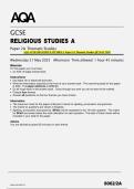 AQA GCSE RELIGIOUS STUDIES A Paper 2A Thematic Studies QP MAY 2025