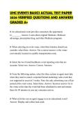 UHC EVENTS BASICS ACTUAL TEST PAPER 2026 VERIFIED QUESTIONS AND ANSWERS GRADED A&plus;