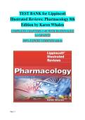Lippincott Illustrated Reviews Pharmacology 7th Edition Karen Test Bank PDF 2026&sol; 2027 with Solution