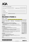 AQA GCSE RELIGIOUS STUDIES A Paper 1 Islam QP MAY 2025 
