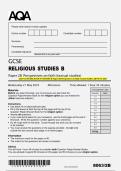 AQA GCSE RELIGIOUS STUDIES B Paper 2B Perspectives on faith &lpar;textual studies&rpar; QP MAY 2025 