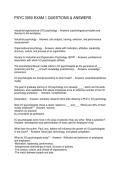 PSYC 3050 EXAM 1 QUESTIONS & ANSWERS